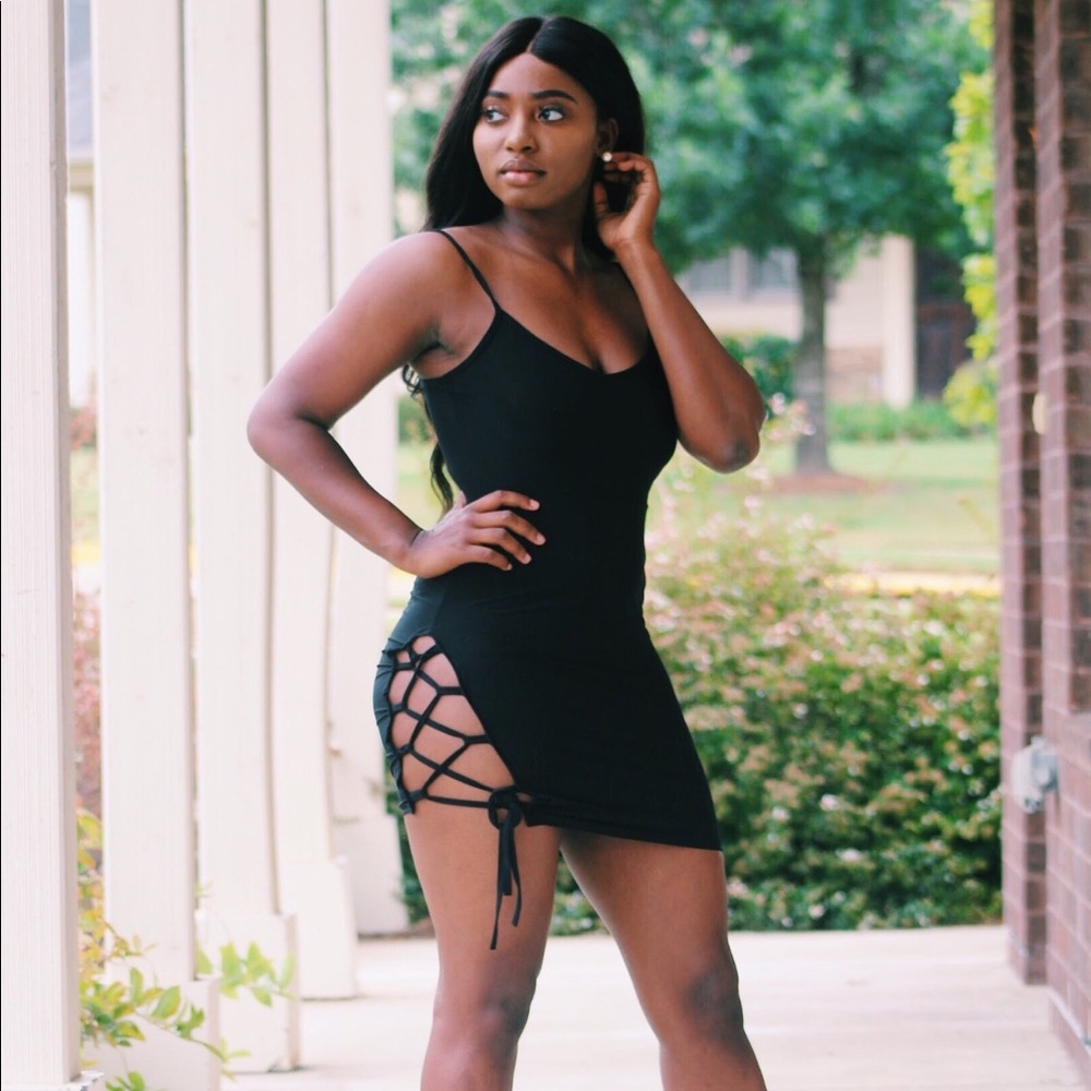 Mini black dress